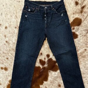 Levi's Women's Dark Blue Ankle Jeans